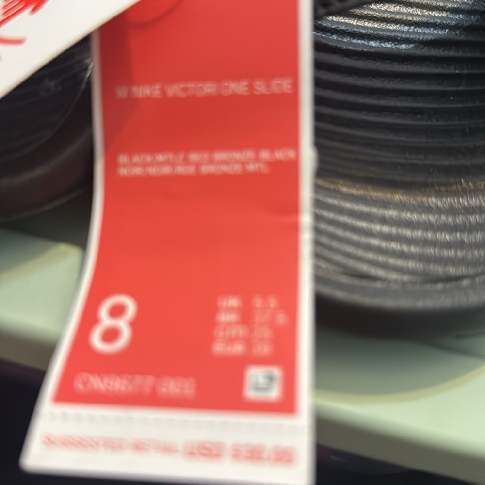 Nike Black Slides with Gold Logo woman’s 8 NWT - Picture 3 of 3